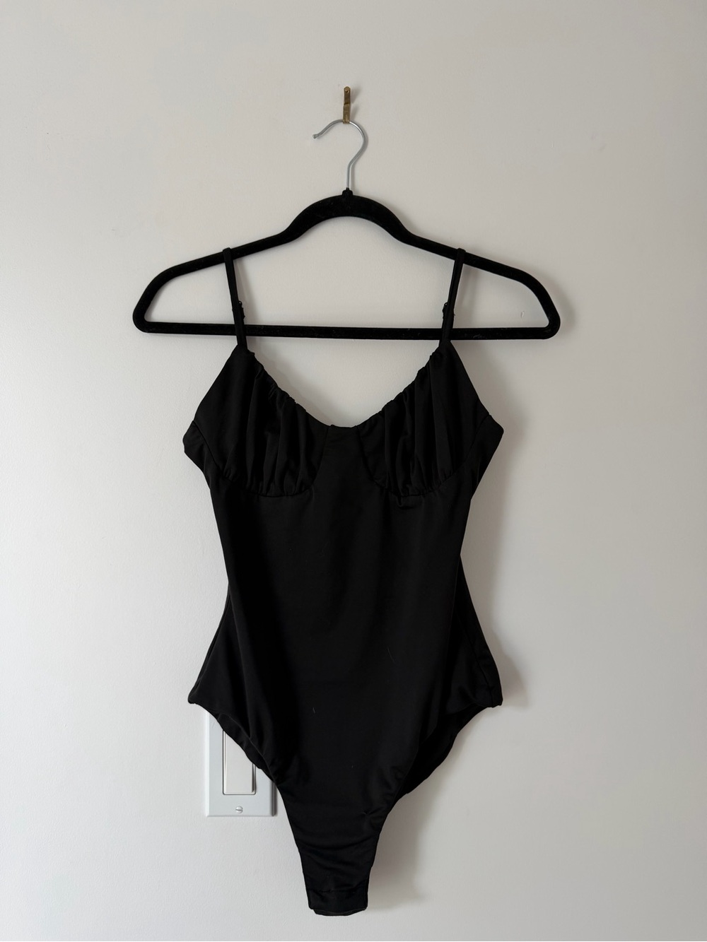 Princess Polly Black Ruched Bust Bodysuit